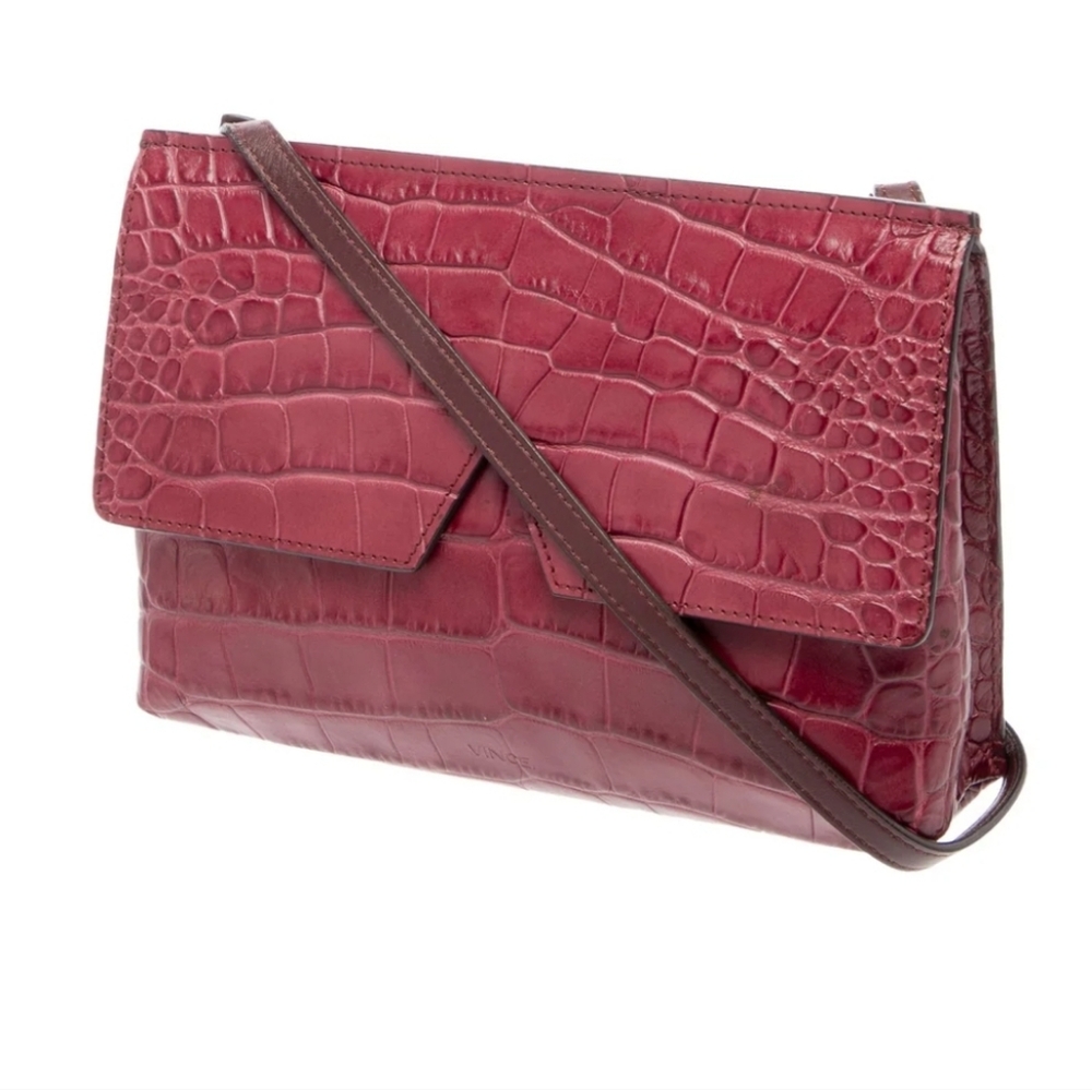 Vince Authentic Embossed Leather Crossbody Bag